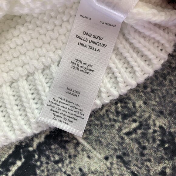 Carter's Just One You Infant One Size Easter Bunny Ears Hat Knit Crochet White - Picture 5 of 7